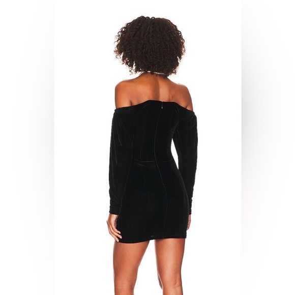 Lovers & Friends Nina Mini Dress Velvet Whimsigoth 90s Size S NWT - Picture 2 of 10